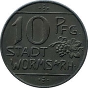 10 Pfennig - Worms obverse image