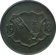 10 Pfennig - Worms, Germany, 1918 reverse image