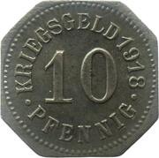 10 Pfennig - Sigmaringen, Germany, 1918 reverse image