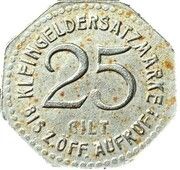 25 Pfennig - Habelschwerdt, Germany,  reverse image
