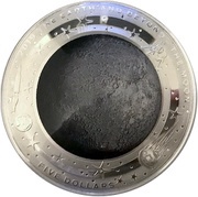 5 Dollars - Elizabeth II 4th Portrait - The Moon - Silver Domed, Australia, 2019 reverse image