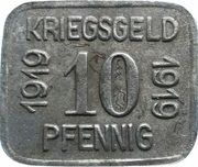 10 Pfennig - Grünberg, Germany, 1919 reverse image
