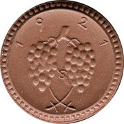 1 Mark - Grünberg, Germany, 1921 reverse image