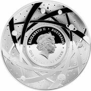5 Dollars - Elizabeth II 4th Portrait - The Sun - Silver Domed obverse image
