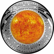 5 Dollars - Elizabeth II 4th Portrait - The Sun - Silver Domed, Australia, 2019 reverse image