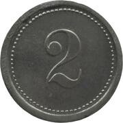 2 Pfennig - Hirschberg Maschinenbau AG. vorm. Starke and Hoffmann, Germany,  reverse image