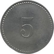 5 Pfennig - Hirschberg Maschinenbau AG. vorm. Starke and Hoffmann, Germany,  reverse image