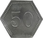50 Pfennig - Hirschberg Maschinenbau AG. vorm. Starke and Hoffmann, Germany,  reverse image