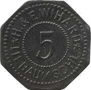 5 Pfennig - Liebau H. and F. Wihard obverse image