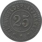 25 Pfennig - Liebau, Germany, 1920 reverse image