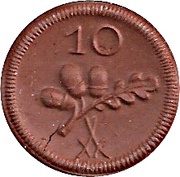 10 Pfennig - Münsterberg, Germany, 1921 reverse image