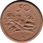50 Pfennig - Münsterberg, Germany, 1921 reverse image