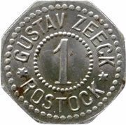1 Pfennig - Rostock Gustav Zeeck obverse image