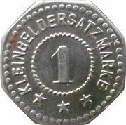 1 Pfennig - Rostock Gustav Zeeck, Germany,  reverse image
