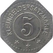 5 Pfennig - Nordenham, Germany, 1918 reverse image