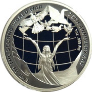 5 Dollars - Elizabeth II 6th Portrait - End of World War II, Australia, 2020 reverse image