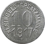 10 Pfennig - Lassan Carl Duden, Germany, 1917 reverse image