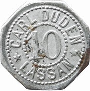 10 Pfennig - Lassan Carl Duden obverse image