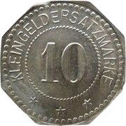 10 Pfennig - Neustettin W. Angermann, Germany,  reverse image