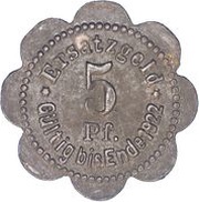 5 Pfennig - Stettin, Germany, 1920 reverse image