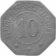 10 Pfennig - Stettin Rudolph Karstadt, Germany,  reverse image