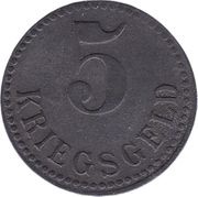 5 Pfennig - Swinemünde, Germany, 1917 reverse image