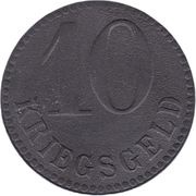 10 Pfennig - Swinemünde, Germany, 1917 reverse image