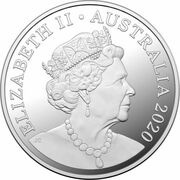 5 Dollars - Elizabeth II 6th Portrait - Tasmanian Devil - Silver Proof obverse image