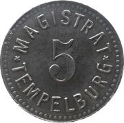 5 Pfennig - Tempelburg obverse image