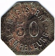 50 Pfennig - Tempelburg, Germany,  reverse image