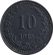 10 Pfennig - Bromberg, Germany, 1919 reverse image