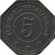 5 Pfennig - Gnesen, Germany, 1917 reverse image