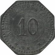 10 Pfennig - Gnesen, Germany, 1917 reverse image