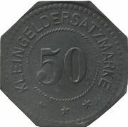 50 Pfennig - Gnesen, Germany, 1917 reverse image