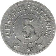5 Pfennig - Hohensalza, Germany,  reverse image