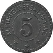 5 Pfennig - Hohensalza, Germany, 1917 reverse image