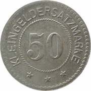 50 Pfennig - Hohensalza, Germany,  reverse image