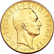 100 Franga Ari - Zog I Independence obverse image