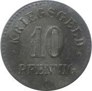 10 Pfennig - Kempen, Posen, Germany,  reverse image