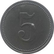5 Pfennig - Lissa, Germany,  reverse image