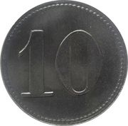 10 Pfennig - Lissa, Germany,  reverse image