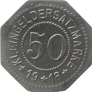 50 Pfennig - Meseritz, Germany, 1918 reverse image