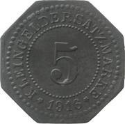 5 Pfennig - Mogilno, Germany, 1916 reverse image