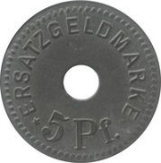 5 Pfennig - Obornik Posen, Germany, 1917 reverse image