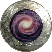 5 Dollars - Elizabeth II 6th Portrait - Milky Way - Silver Domed, Australia, 2021 reverse image
