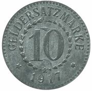 10 Pfennig - Posen, Germany, 1917 reverse image