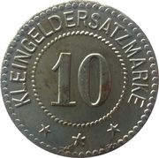 10 Pfennig - Schmiegel, Germany, 1917 reverse image