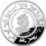 5 Dollars - Elizabeth II 6th Portrait - Year of the Ox; Domed obverse image