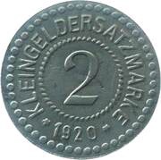 2 Pfennig - Schneidemühl, Germany, 1920 reverse image