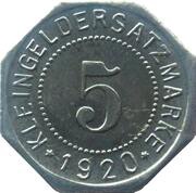 5 Pfennig - Schneidemühl, Germany, 1920 reverse image